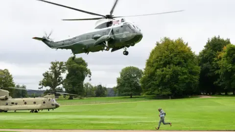 Trump Diverted and Forced to Change Helicopters En Route to Stansted Airport